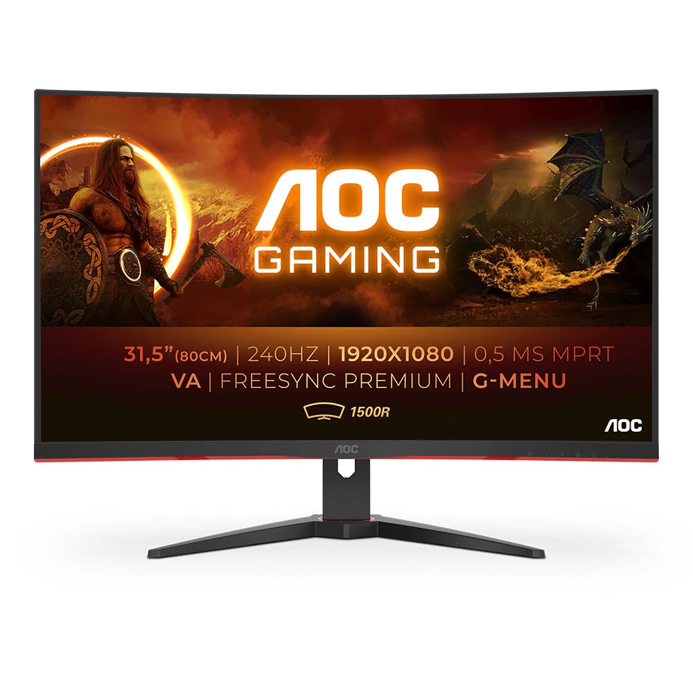 AOC C32G2ZE 240Hz Curved Gaming Moniteur | MYO-C32G2ZE