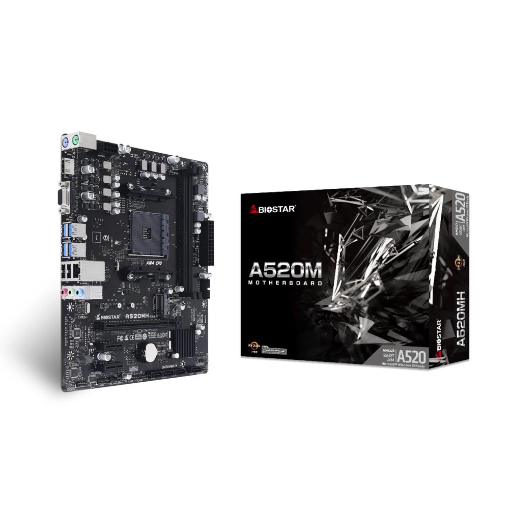 Biostar A520MH AMD AM4 Carte mère | A520MH-AM4