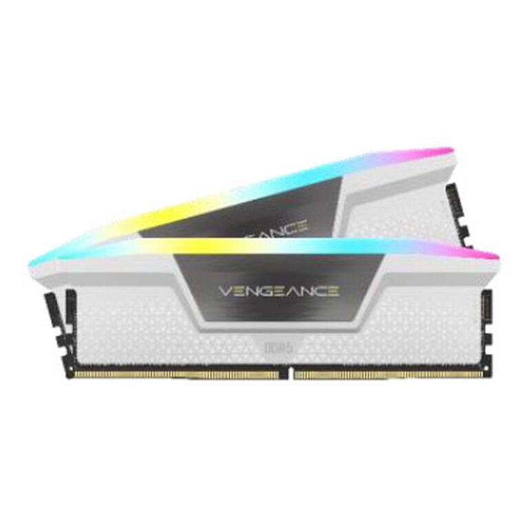 CORSAIR VENGEANCE RGB 32Gb (2x16GB) DDR5 DRAM 6400MT/s CL36 | Blanc