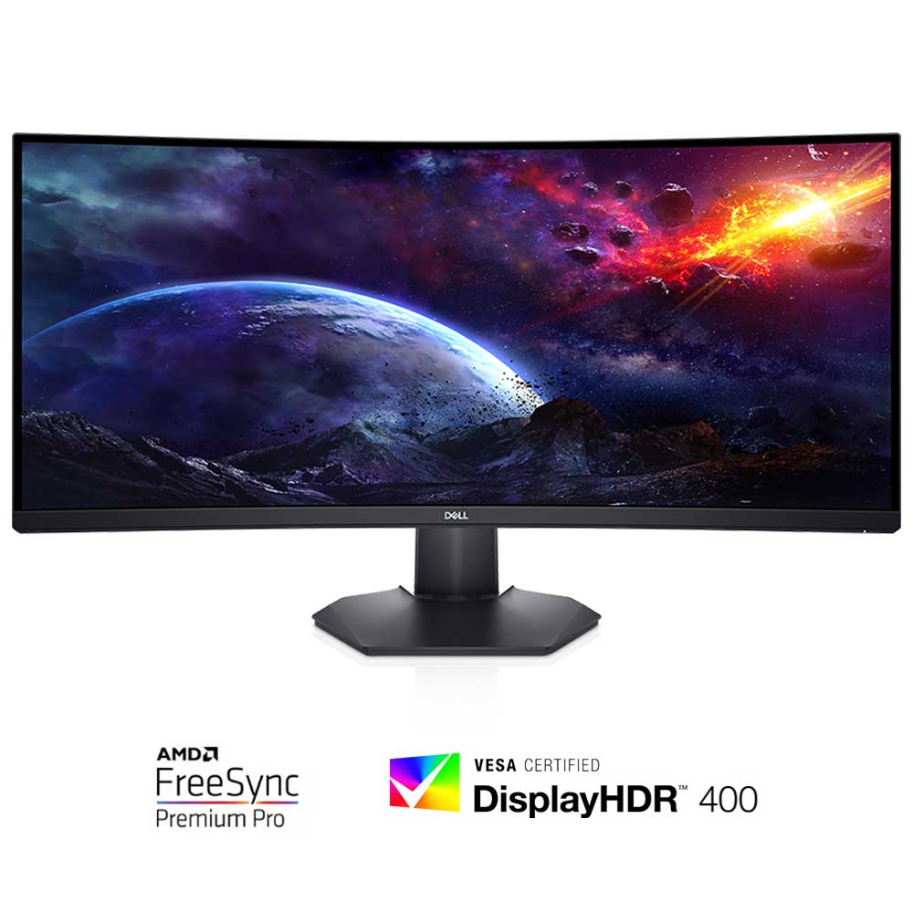 Dell 34 1800R Curved WQHD 144Hz Gaming Moniteur | S3422DWG