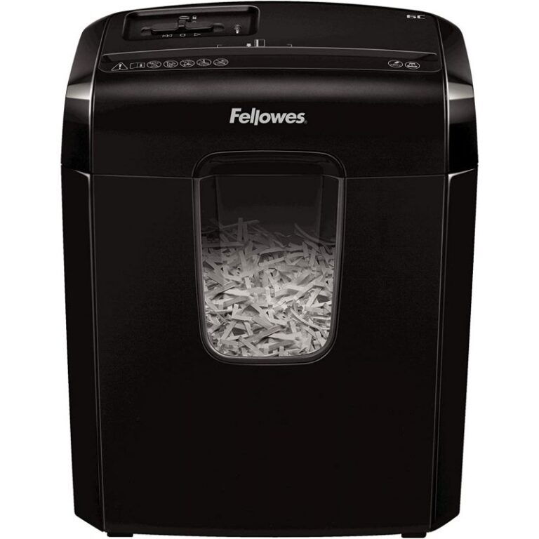 Fellowes 4686601 Destructeur individuel 6C Coupe Croisée 6 feuilles Noir