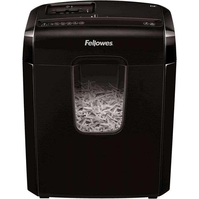 Fellowes 4686601 Destructeur individuel 6C Coupe Croisée 6 feuilles Noir