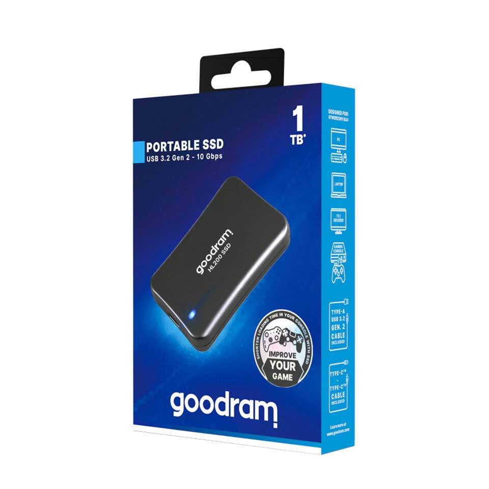 Goodram HL200 SSD 1TB Disque Dur Externe | SSDPR-HL200-01T