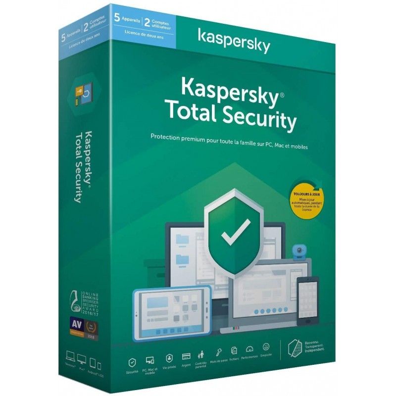 KASPERSKY Total Security 2020 5 Postes Multi-Devices / 1 an