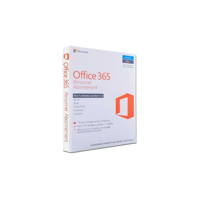 MICROSOFT OFFICE 365 PERSONNEL FRANÇAIS - 1 AN - QQ2-00890