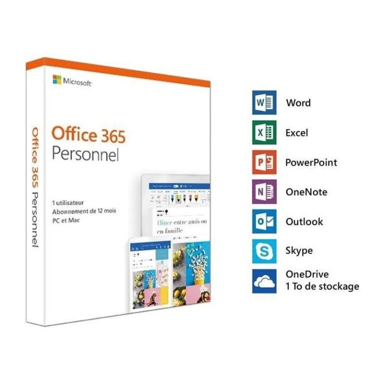 Microsoft Office 365 Personnel Français - 1 an (QQ2-01039)