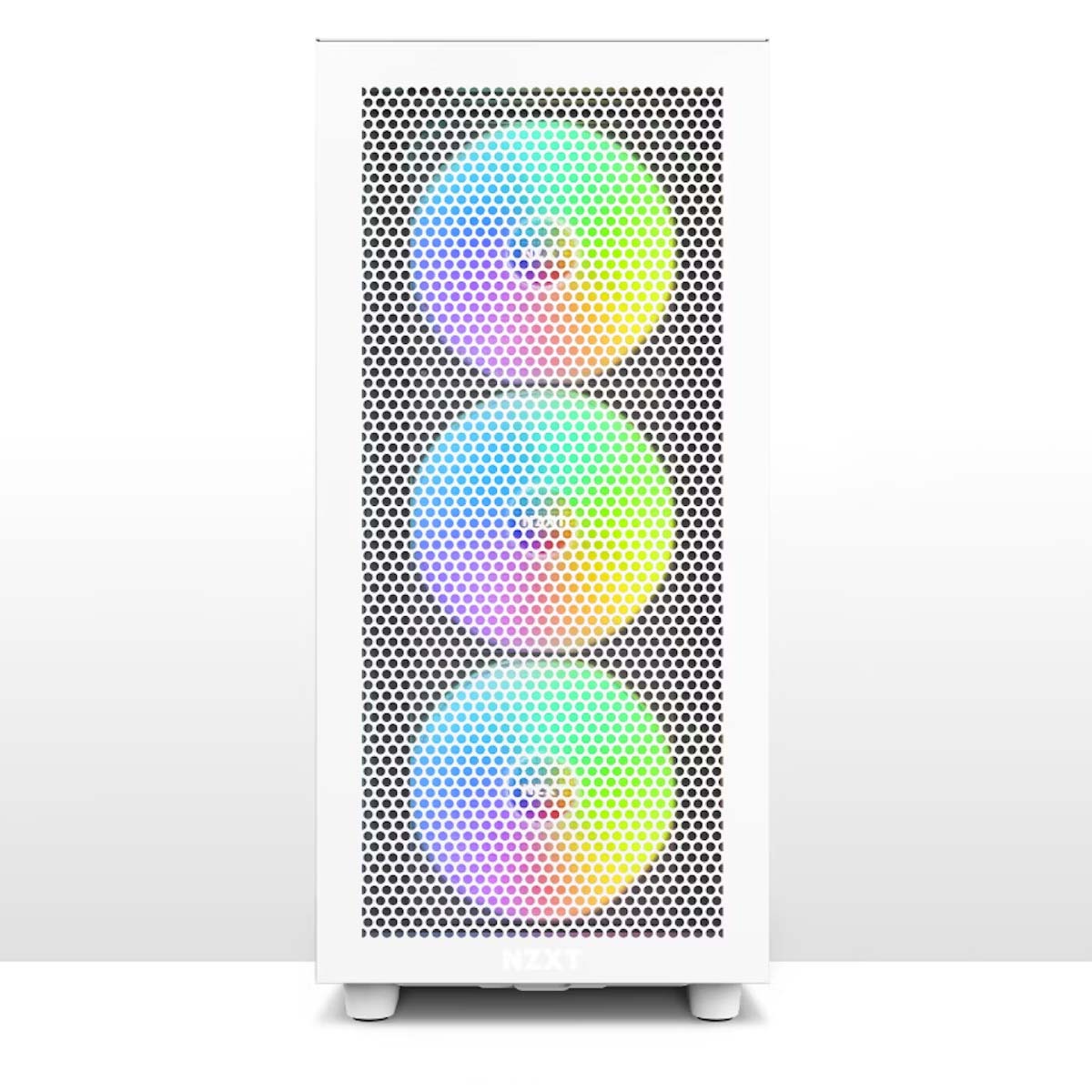 NZXT H7 Flow RGB White ATX Mid-Tower Boiteir | CM-H71FW-R1