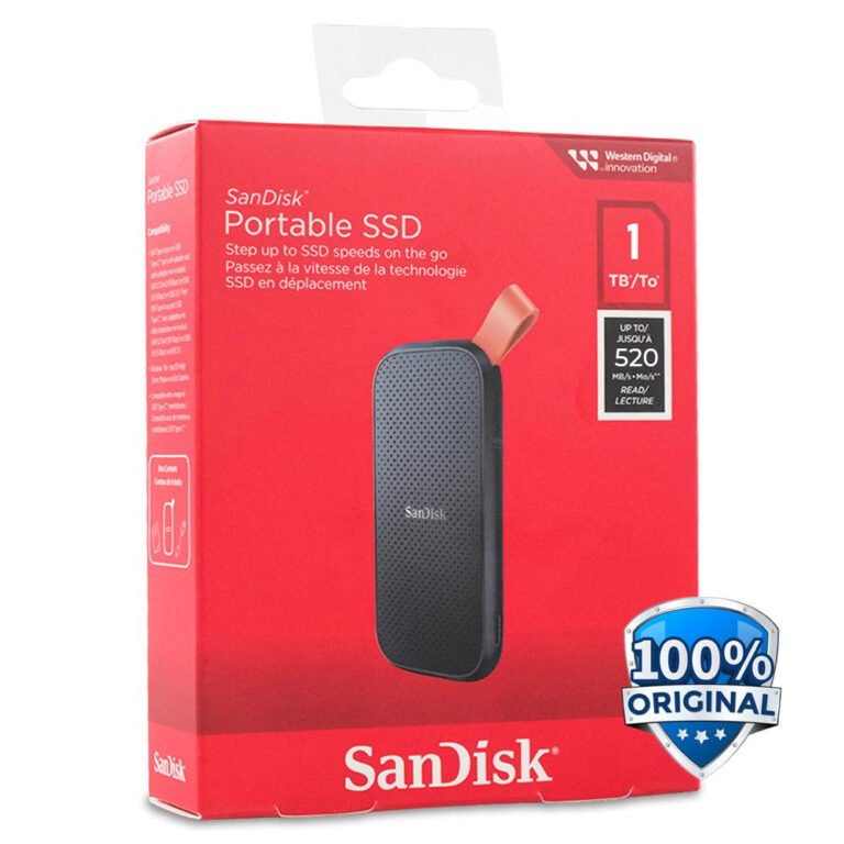 SanDisk 1Tb Portable SSD 520MB/s, USB-C, USB 3.2 | SDSSDE61-1T00-G25