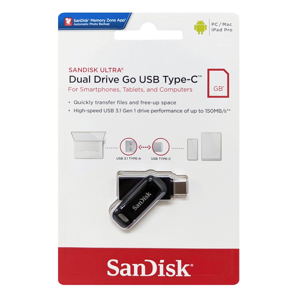 SanDisk Ultra Dual Drive Go USB Type-C Clé-USB | SDDDC3-256G-G46