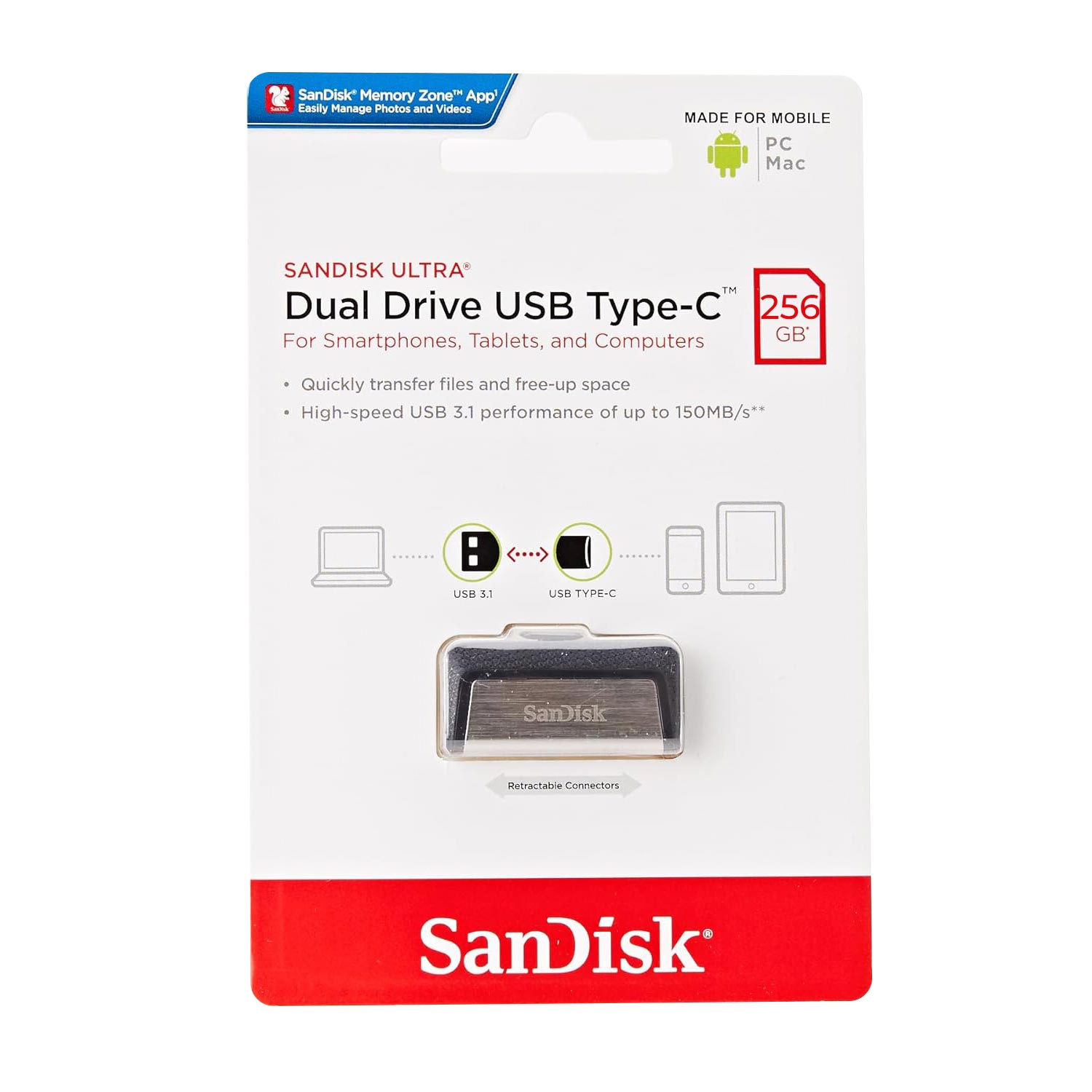 SanDisk Ultra Dual Drive USB Type-C Clé-USB | SDDDC2-000G-G46