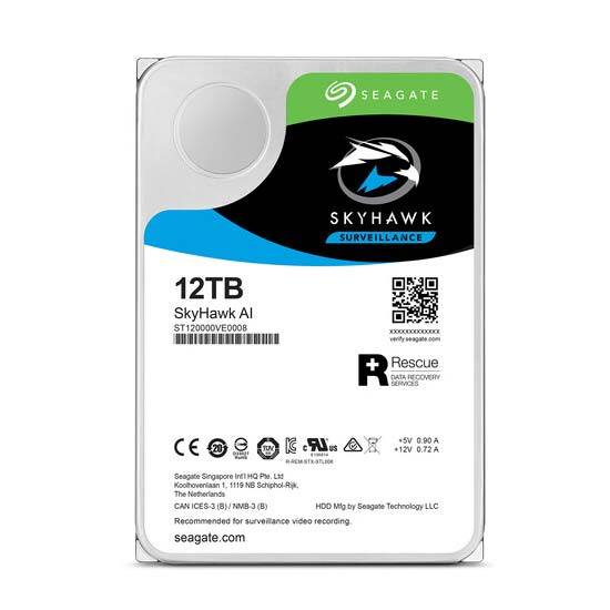 SEAGATE 12Tb SKYHAWK SURVEILLANCE AI SATA III 3.5 | ST12000VE001