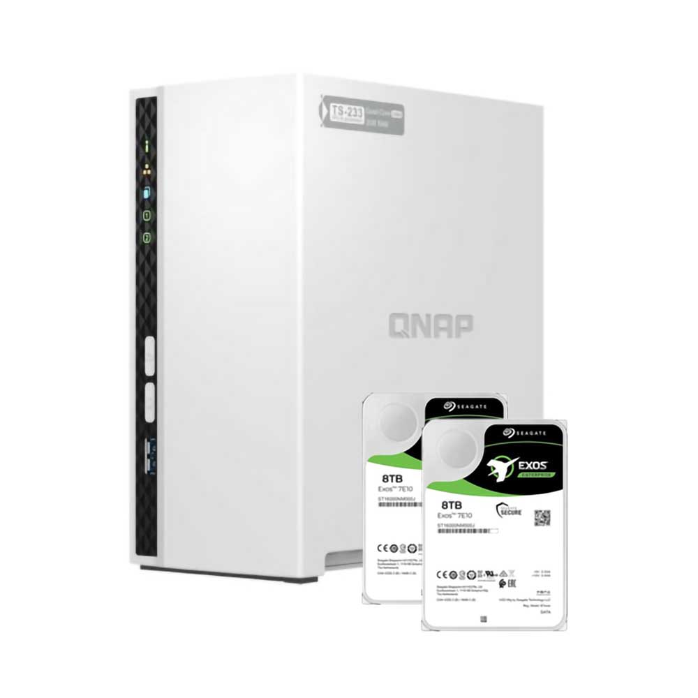 Serveur NAS QNAP TS-233 / 2 baies 2*8Tb | TS-233-16Tb